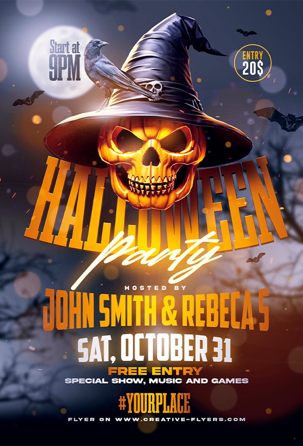 Halloween Party Poster Design
