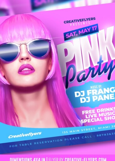 Pink Party Design for Photoshop