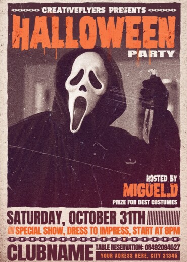 Retro Halloween Poster Design