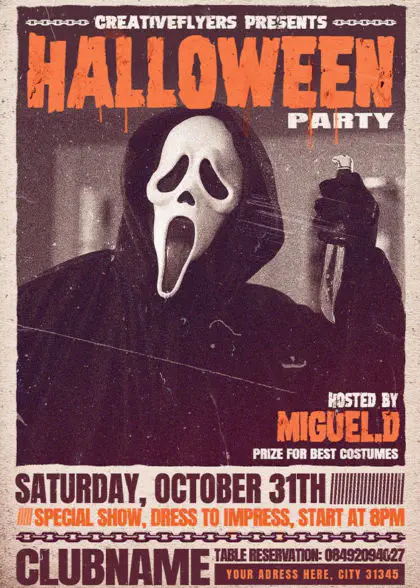 Retro Halloween Poster Design