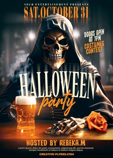 Halloween Poster with the grim reaper