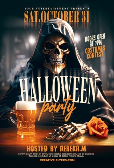 Halloween Poster with the grim reaper