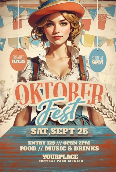 Retro Oktoberfest Flyer