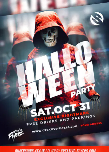 Creatibve flyer for halloween party