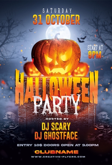 Creepy Halloween Party Flyer