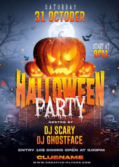 Creepy Halloween Party Flyer