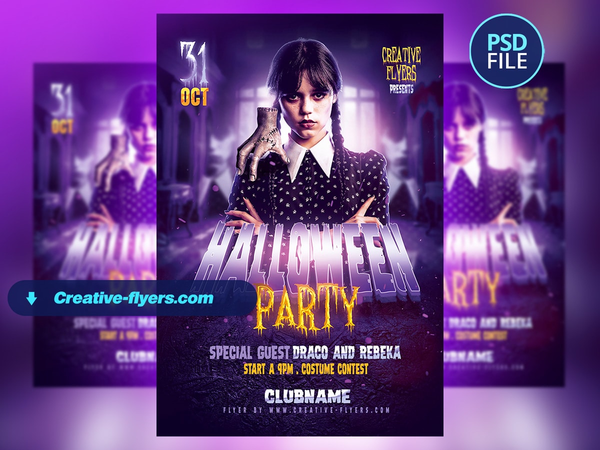 Halloween Party Flyer Halloween Flyer for Photoshop