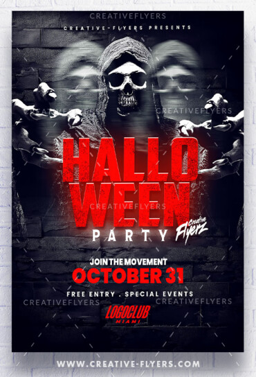 Flyer to promote halloween party