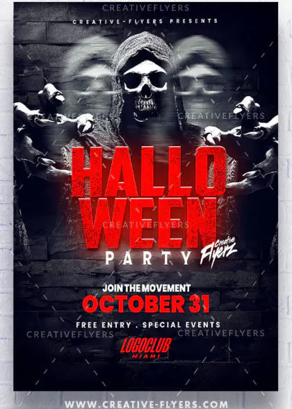 Flyer to promote halloween party