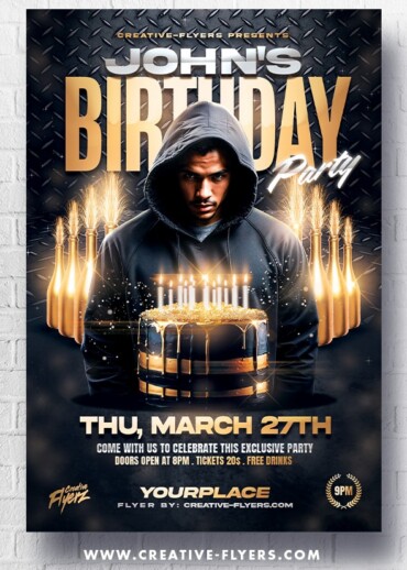Birthday Party Flyer Template