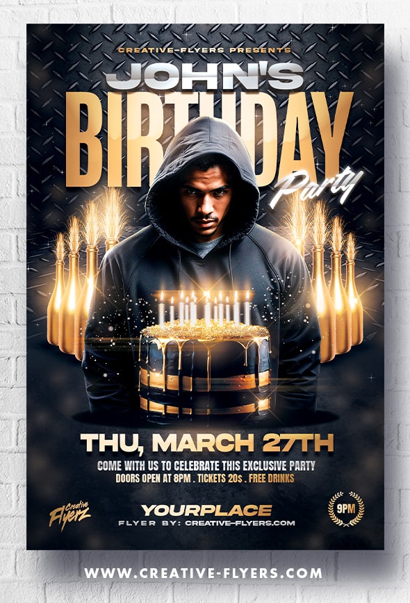 Birthday Party Flyer Template