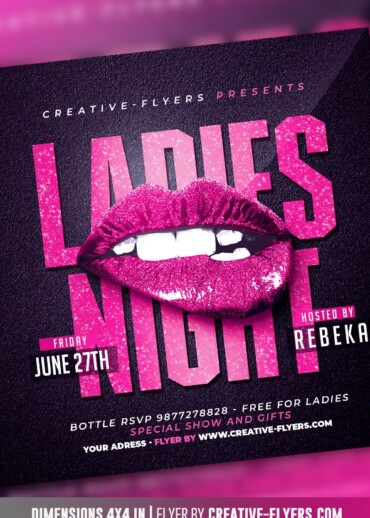 Ladies Night Flyer template