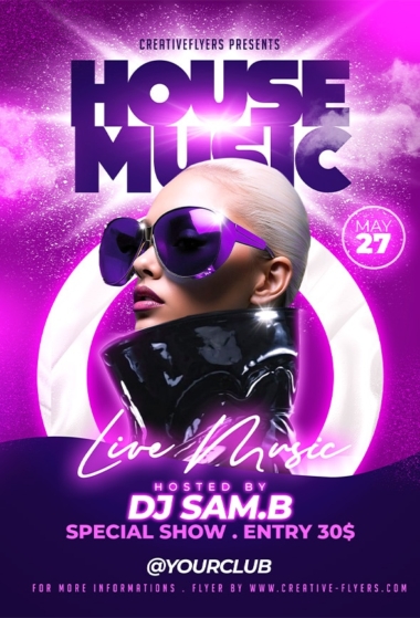 Music Party Flyer PSD