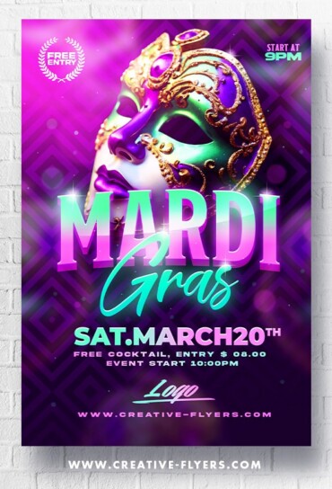 Mardi Gras Flyer Design