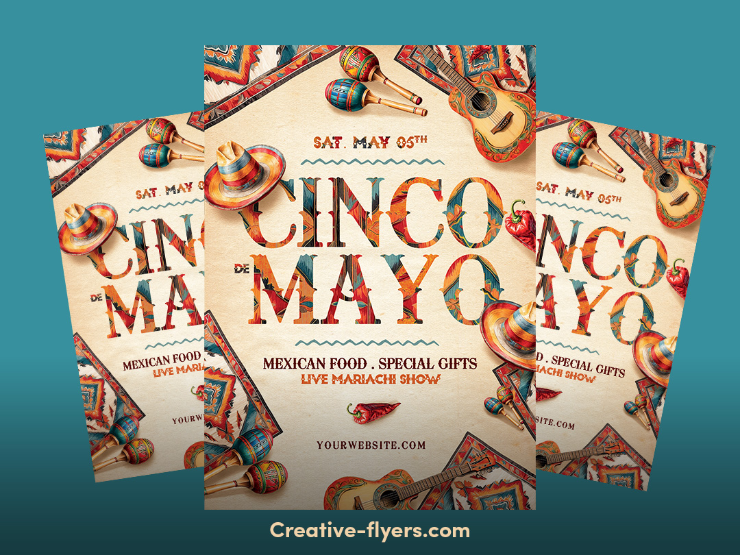 Elegant cinco de mayo flyer