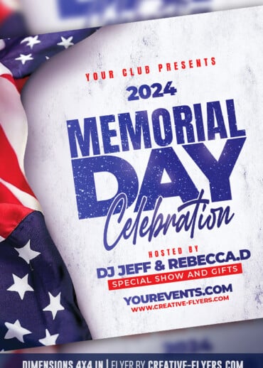 Memorial Day Flyer Design