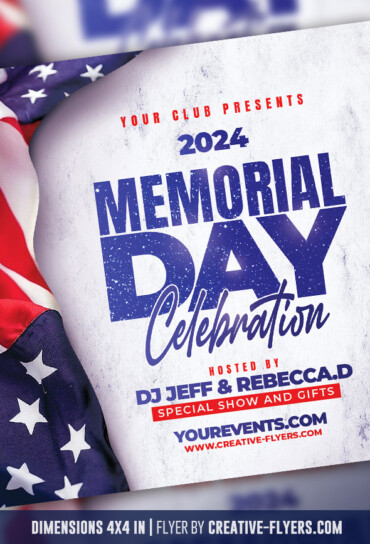Memorial Day Flyer Design