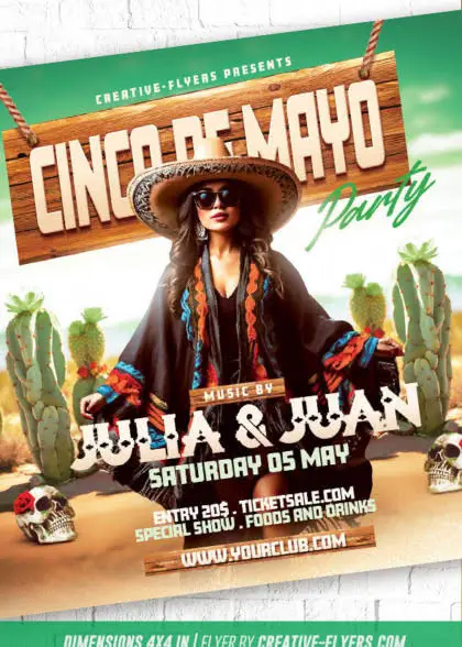 Cinco De Mayo Party Flyer Design