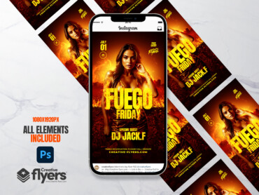 Fuego Party Flyer Design (4) Fuego Party Flyer Design