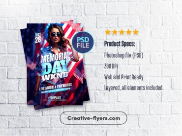 Memorial Day Flyer (2) Memorial Day Party flyer