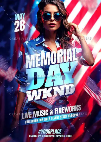 Memorial Day Party flyer