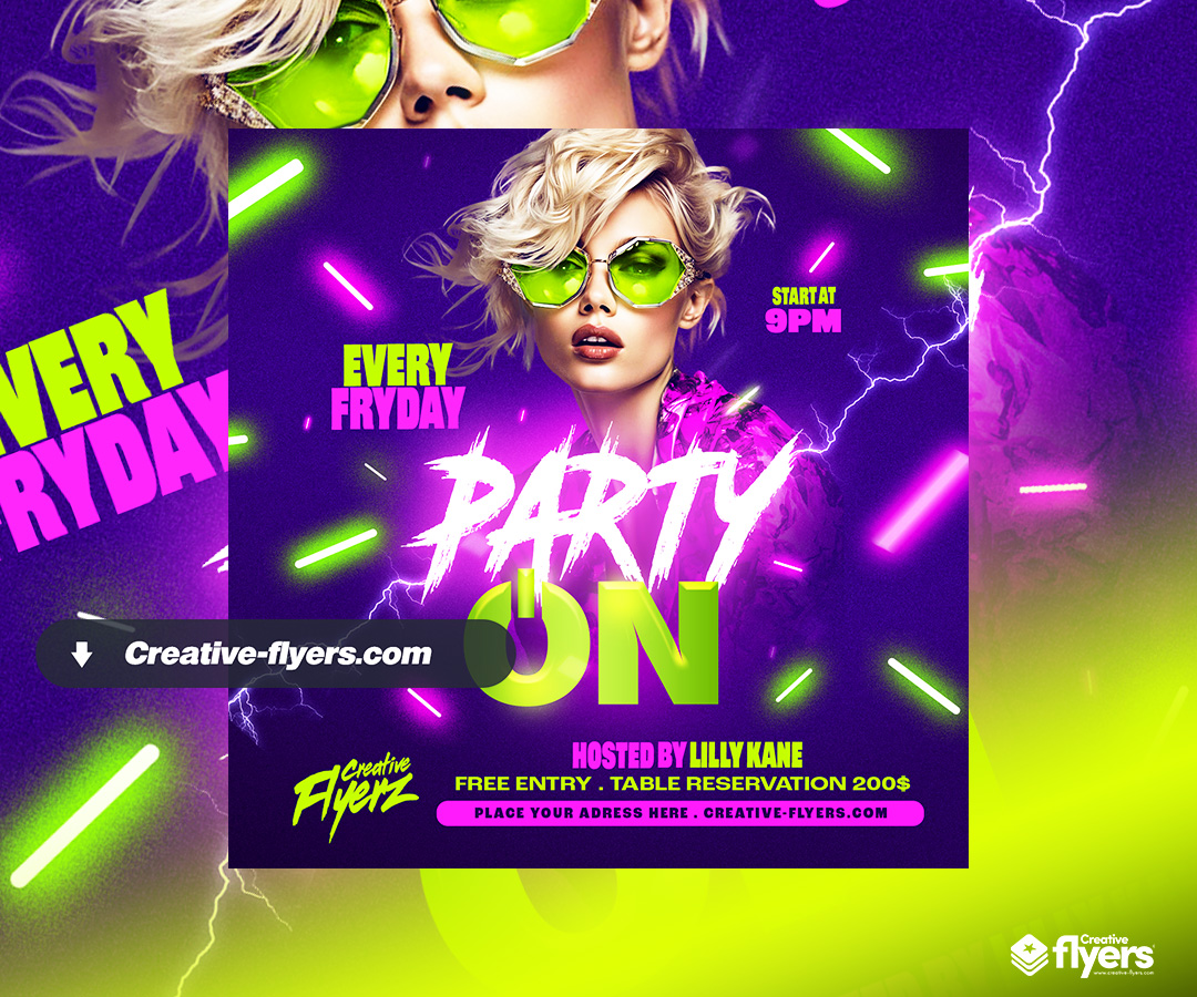 Neons party Flyer
