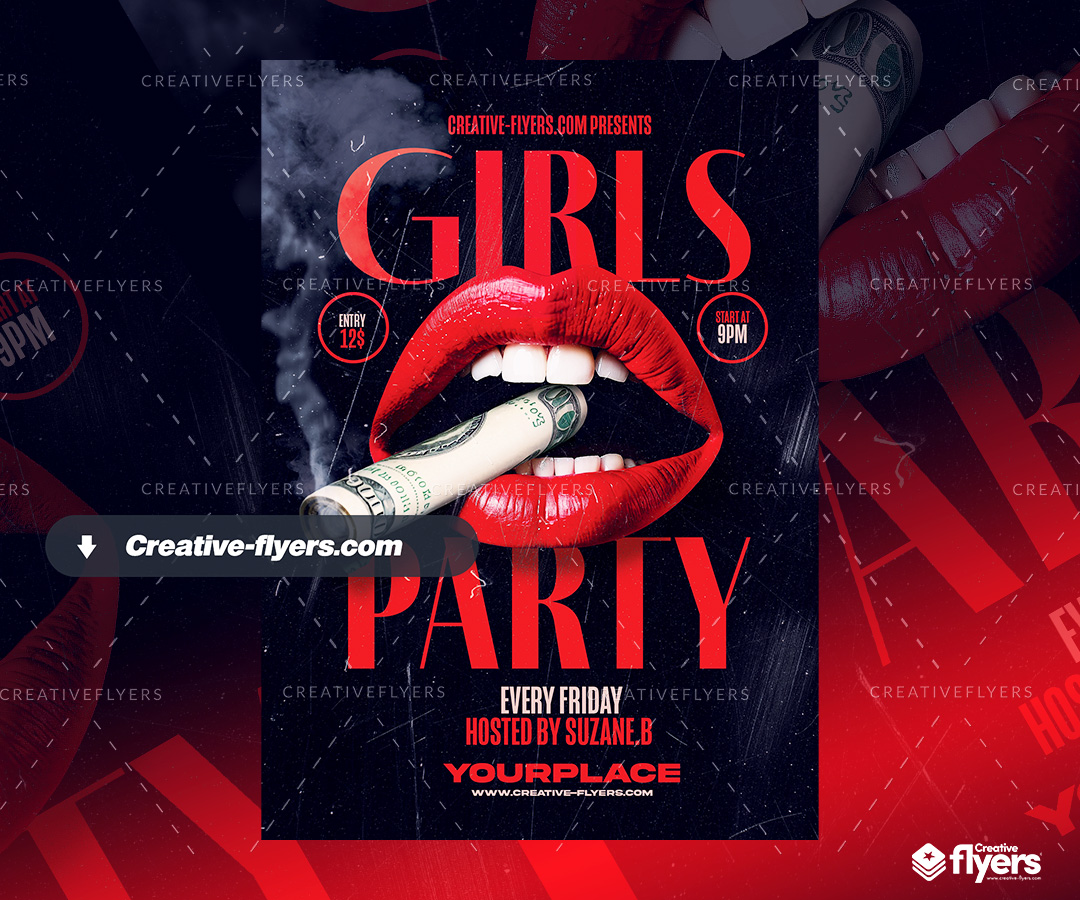 Girls Party Flyer