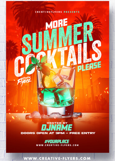 Summer Cocktails Flyer