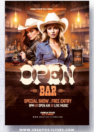 Open Bar Party Flyer
