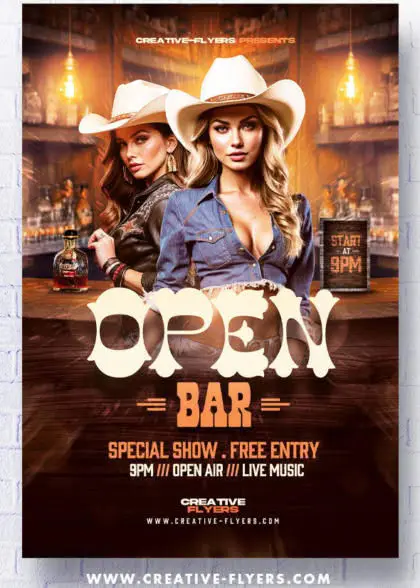 Open Bar Party Flyer