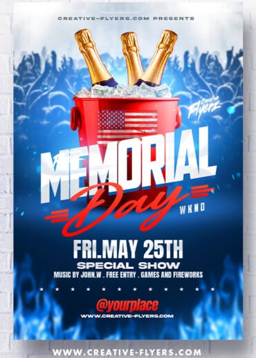 Memorial Day flyer template