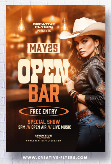 Open Bar Party Flyer