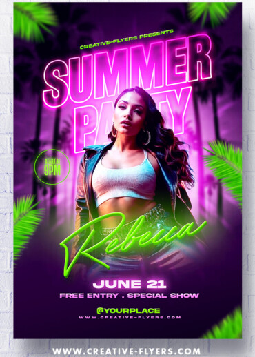 Summer Flyer for Evening Party