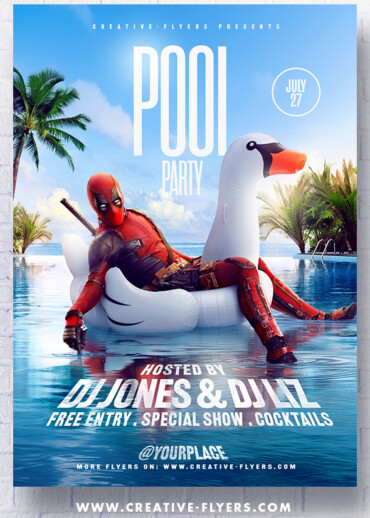Pool Party Flyer Design