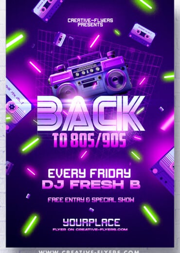 Back To 80s-90s Party templates