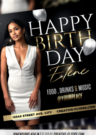 Editable Birthday Flyer