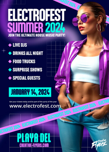 Electro Festival Music Poster