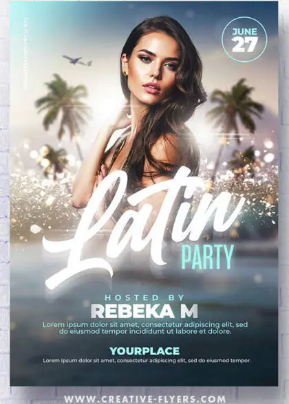 Latin party flyer