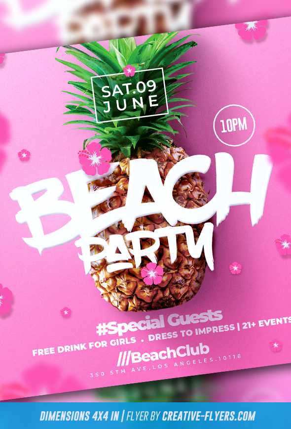Summer Beach Party Flyer