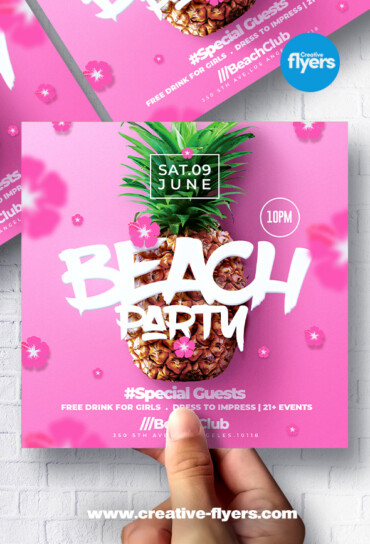 Summer Beach Party Flyer PSD (2) Summer Beach Party Flyer