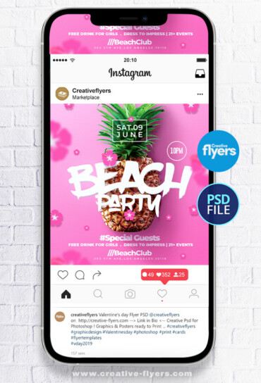 Summer Beach Party Flyer PSD (3) Summer Beach Party Flyer