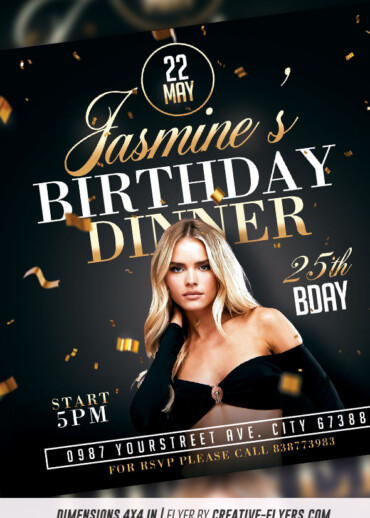 Birthday Dinner Invitation design