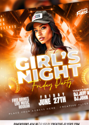 Girl's night flyer