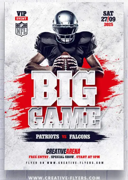 Big Game Flyer template