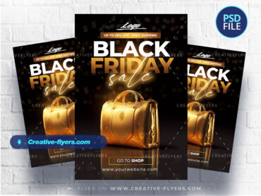 Black friday flyer template-2 Black Friday PSD flyer