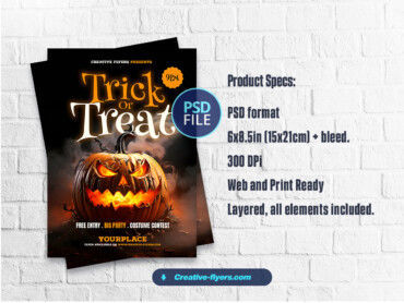 Halloween Flyer And Poster3 Sppoky Hallwoween Template