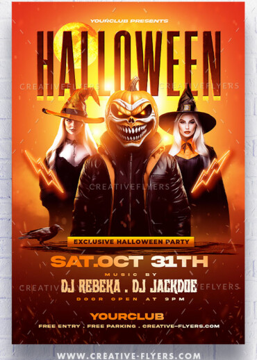 Halloween Nightclub Party flyer