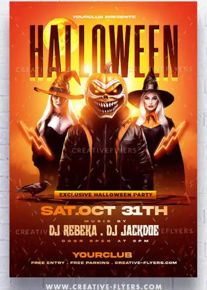Halloween Nightclub Party flyer