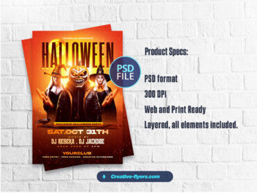 Halloween Nightclub Party flyer-3 Halloween Nightclub Party flyer