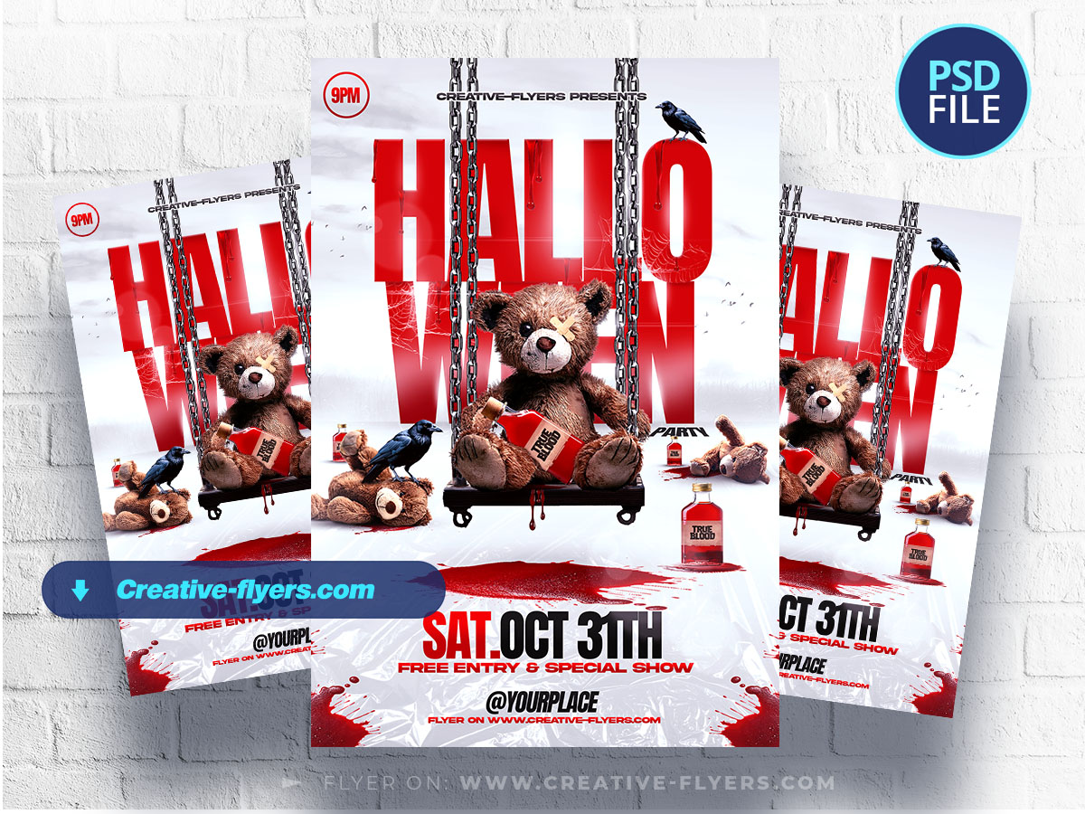 Halloween Party Flyer Spooky halloween poster